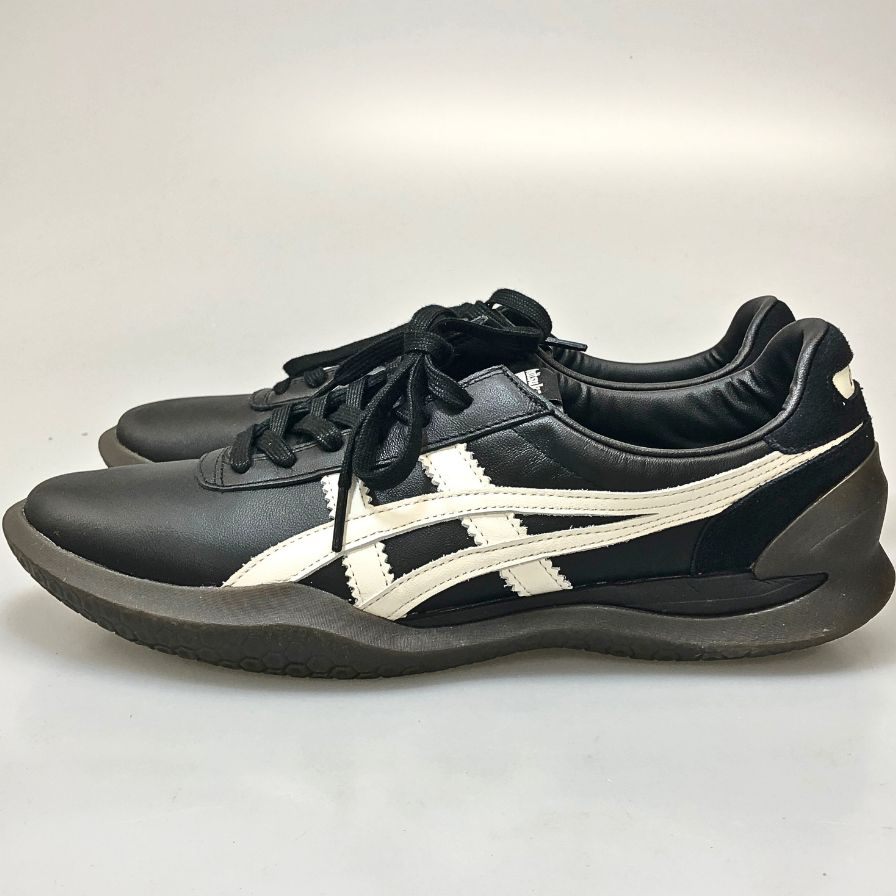 オニツカ タイガー ローカットスニーカー オーボリ レザー ガムソール A50 ブラック メンズ サイズ 26cm Onitsuka Tiger OHBORI 約26.0cm【AFD5】