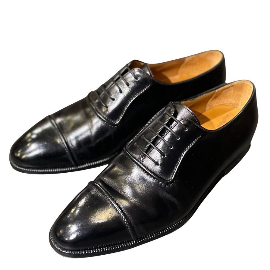 エンツォ ボナフェ レザーシューズ アデレード ブラック サイズUK5.5 メンズ Enzo Bonafe 約23.5cm【LA】【中古】