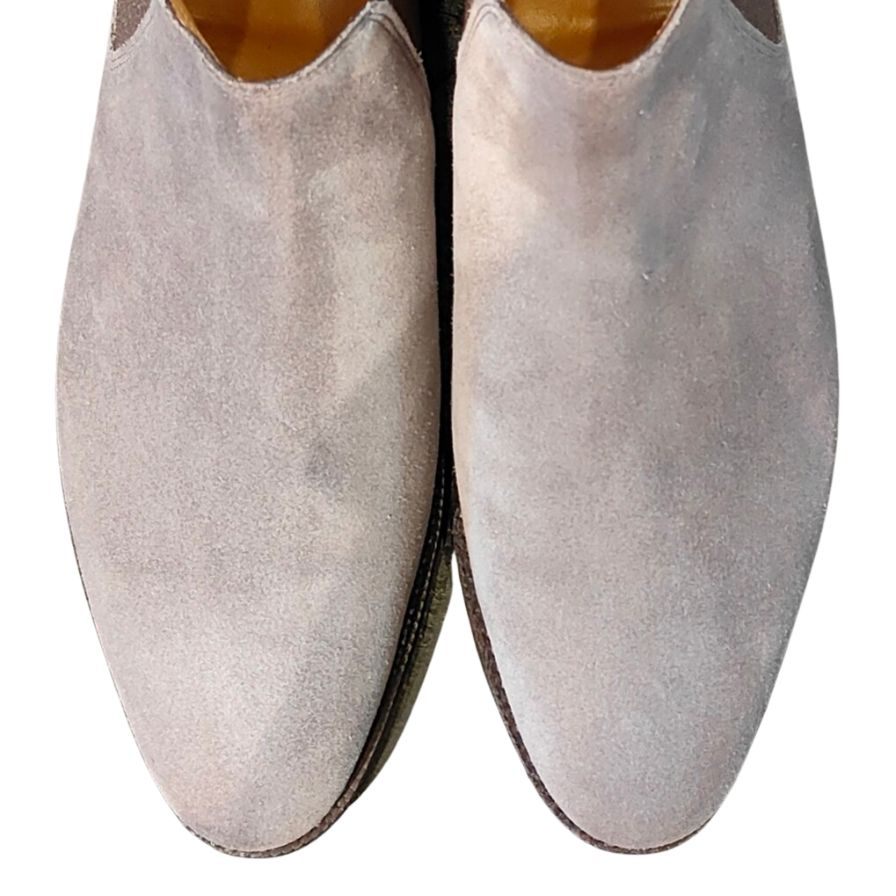 極美品◆ジョンロブ サイドゴアブーツ チューダー スエード 7000ラスト グレー メンズ サイズUK5.5E JOHN LOBB TUDOR ブーツ 約24.0cm【LA】【中古】