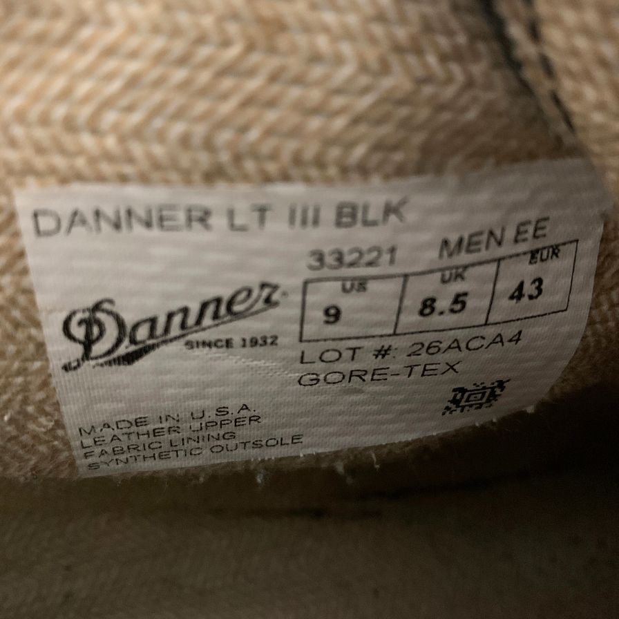 ダナー ライト ゴアテックス ブーツ 33221 ブラック メンズ 9 DANNER LIGHT 約27.0cm【AFC34】