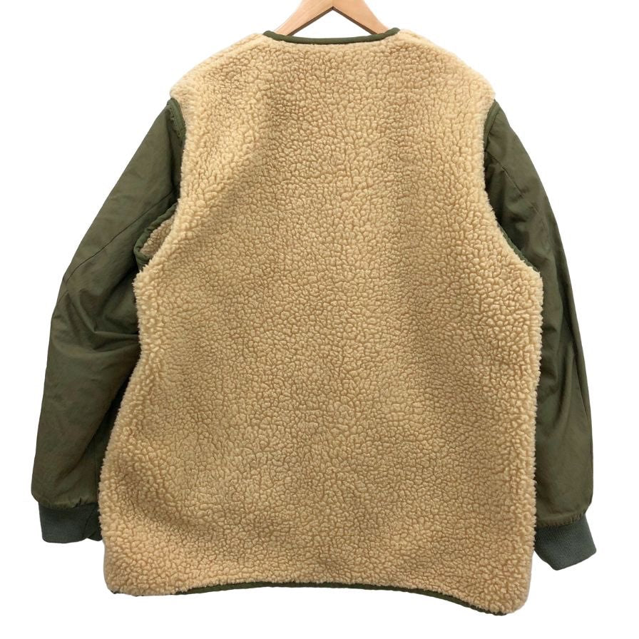 極美品◆エイチユニット ボア ライナー ジップ ジャケット メンズ サイズ1 カーキ H.UNIT 【AFB56】