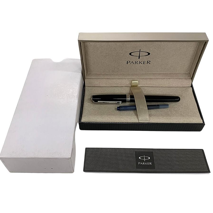 パーカー 万年筆 ソネット 細字 ペン先 18K 750 オリジナル ラック ブラック シルバー CT PARKER SONNET【AFI18】
