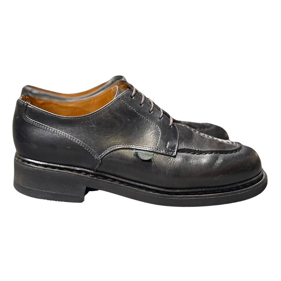 パラブーツ レザーシューズ シャンボード Uチップ カーフ ブラック メンズ サイズUK7 Paraboot CHAMBORD ビジネスシューズ 約25.5cm【LA】【中古】