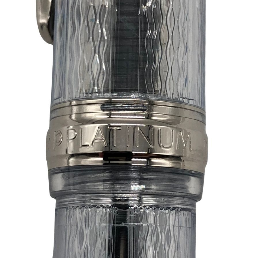 極美品◆プラチナ 万年筆 センチュリー 3776 ペン先14K 山中 富士五湖シリーズ クリア PLATINUM【AFI3】