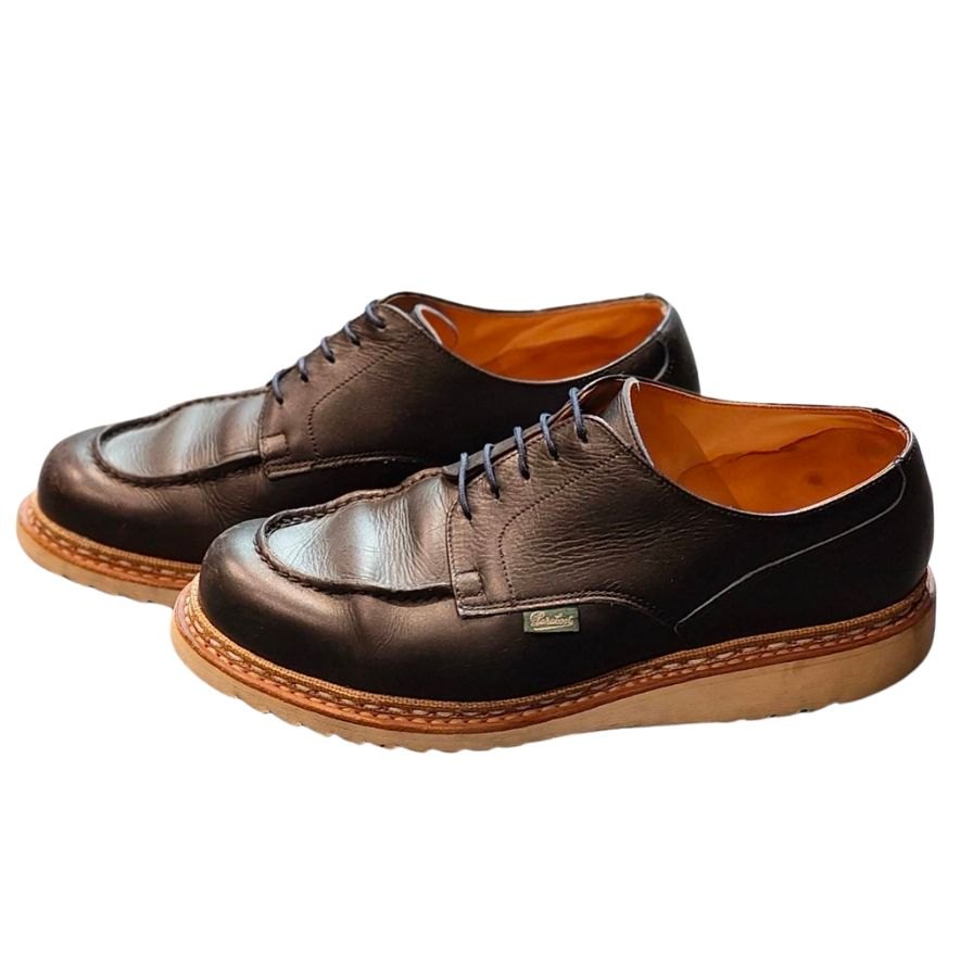 パラブーツ レザーシューズ エディション別注 シャンボード スポーツ ブラック メンズ サイズUK8 PARABOOT CHAMBORD ビジネスシューズ 約26.0cm【LA】【中古】