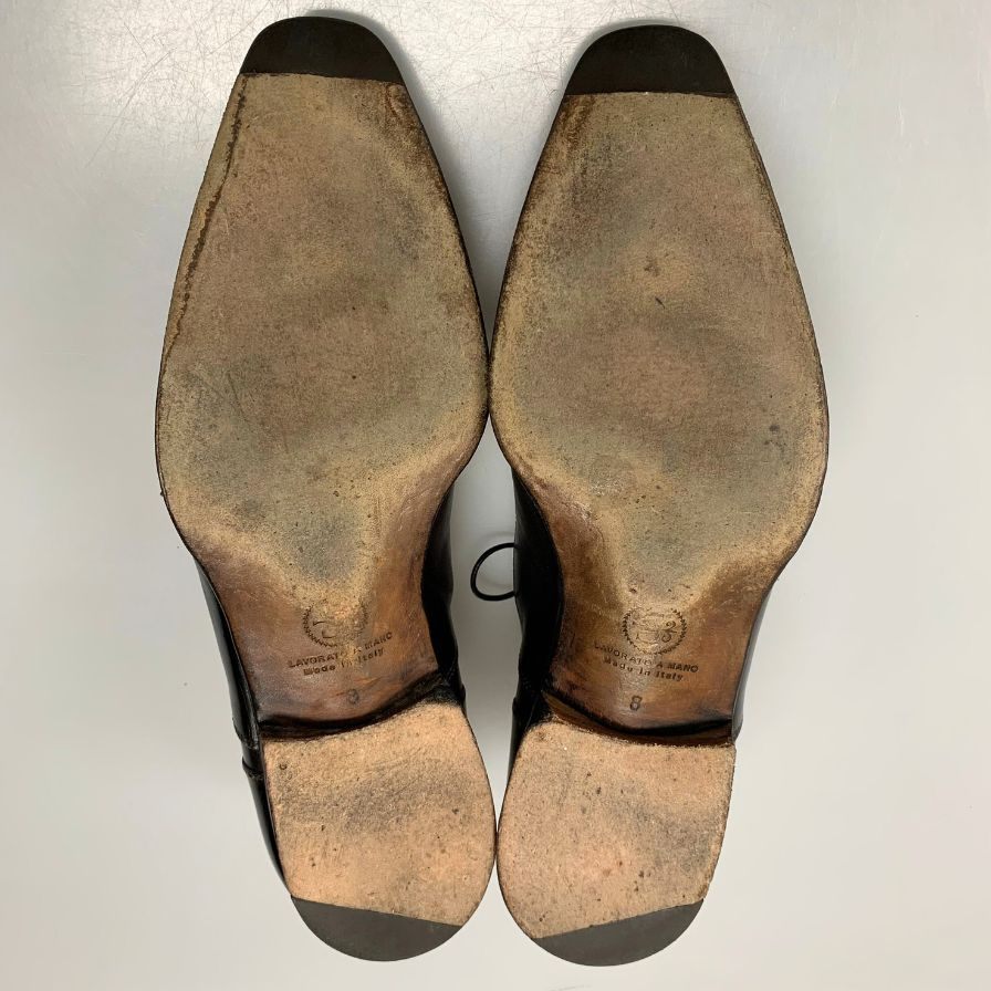 ステファノビ×トゥモローランド レザーシューズ パンチドキャップトゥ メンズ ダークブラウン サイズ8 STEFANOBI×TOMORROWLAND 約26.5cm【AFC1】