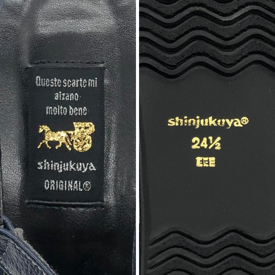 新宿屋 グルカシューズ パイソン 4500-545 サイズ24.5cm レディース ダークブルー shinjukuya 約24.5cm【7-14】