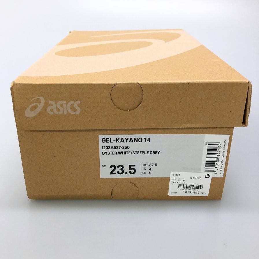 アシックス ローカットスニーカー メッシュ ゲルカヤノ 14 ランニングシューズ 1203A537 ホワイト レディース サイズ23.5cm Asics 約23.5cm【AFD8】