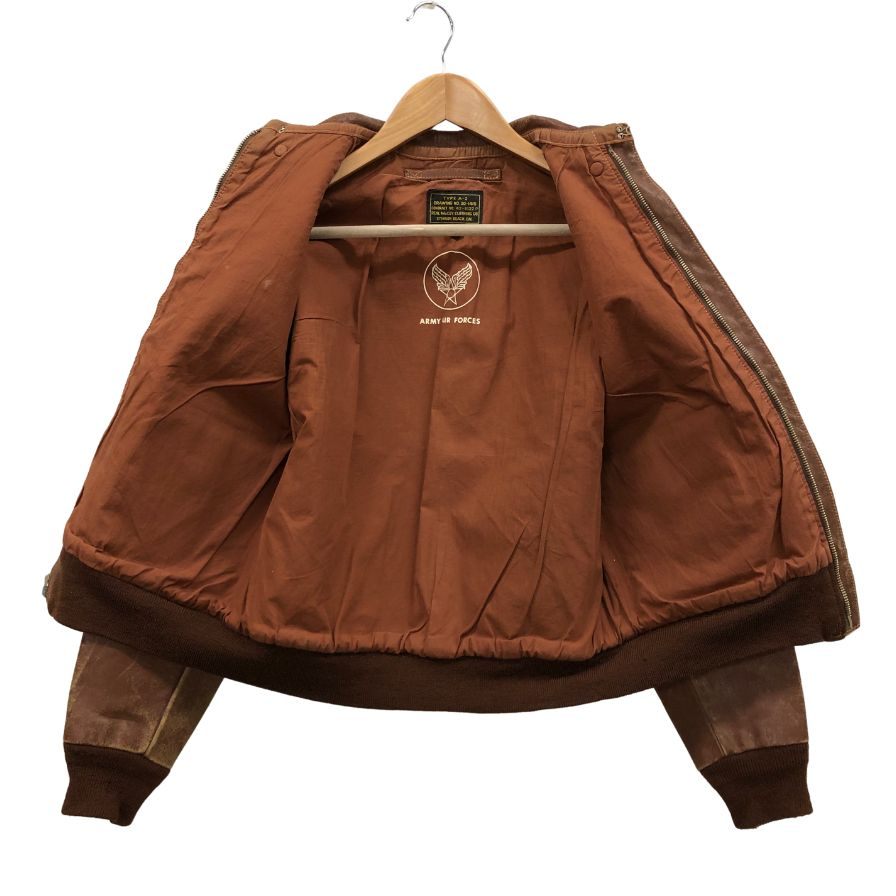 中古◆ザ リアル マッコイズ フライトジャケット TYPE A-2 DARAWING No.30-1415 サイズ36 ブラウン THE REAL McCOY'S 【AFG1】