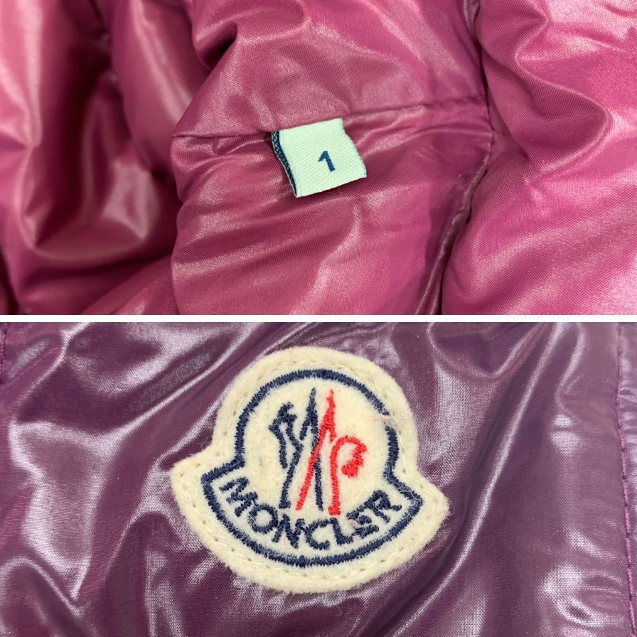 中古◆モンクレール ダウンジャケット BADY GIUBBOTTO パープル レディース サイズ1 MONCLER 【AFA22】