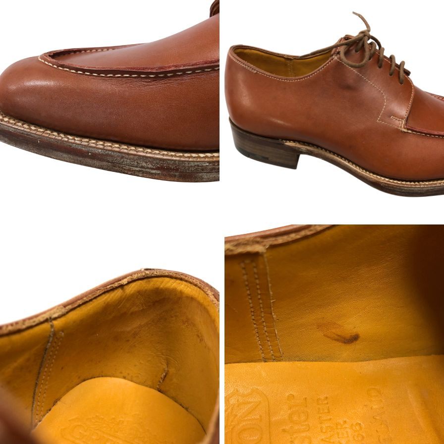 グレンソン レザーシューズ Uチップ 外羽根 革靴 ブラウン メンズ サイズ6E GRENSON ビジネスシューズ 約24.5cm【LA】【中古】