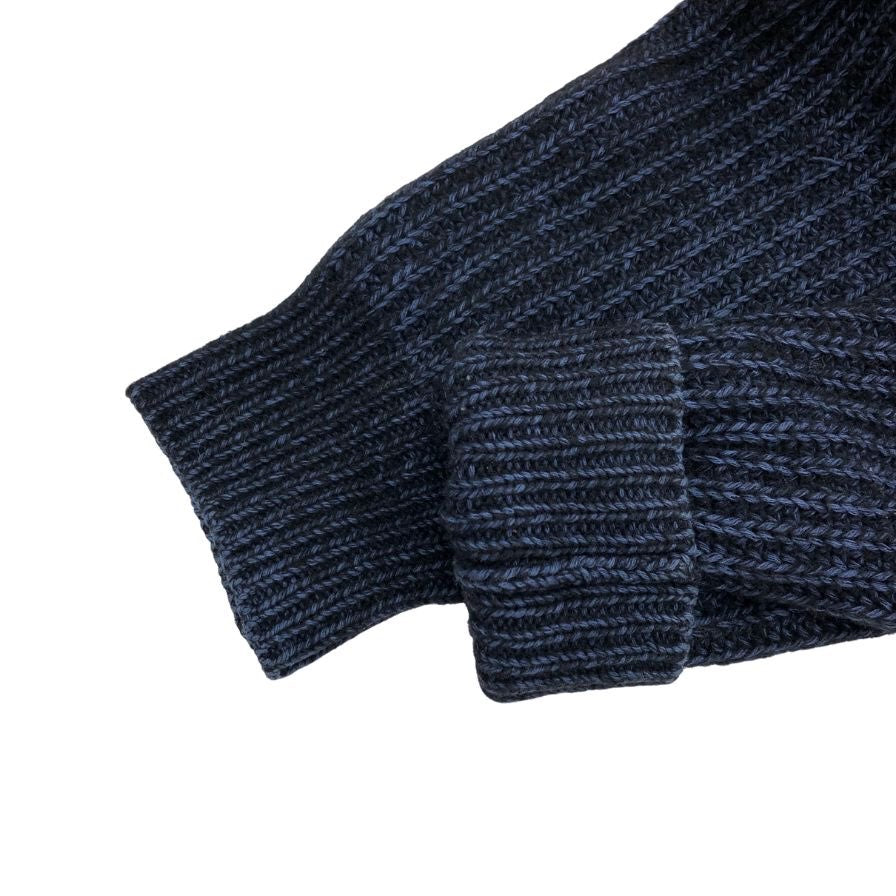 中古◆モンクレール ダウンジャケット cardigan tricot 2023 ニット切替 メンズ ブルー サイズM MONCLER 【AFB5】