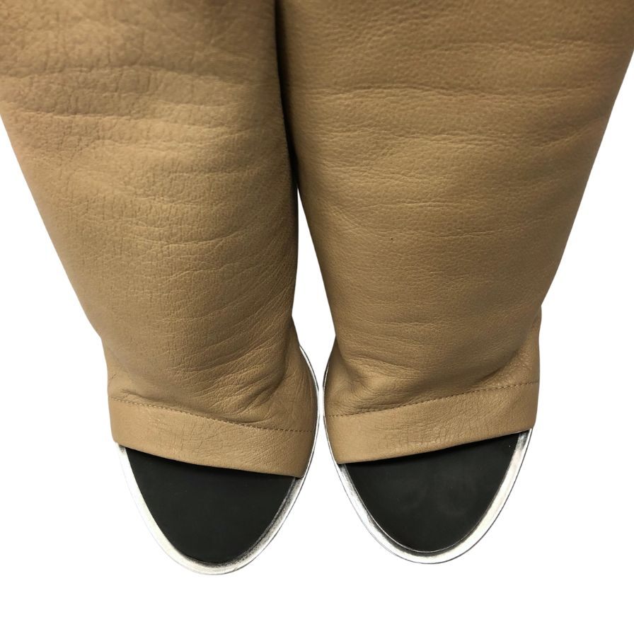 バレンシアガ ブーツサンダル ストラップ レザー ベージュ系 レディース サイズ37 BALENCIAGA 約23.5cm【AFC2】