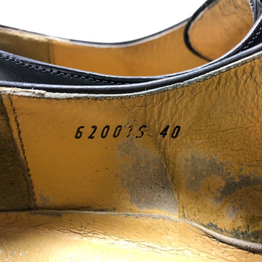 クインクラシコ レースアップシューズ ストレートチップ ブラック メンズ サイズ40 Queen Classico 約25.0cm【AFC3】