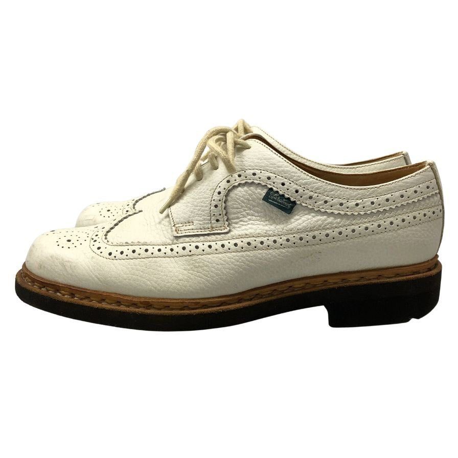 パラブーツ セヴィリエ ウイングチップ ホワイト グレインレザー サイズUK7 Paraboot 約26.0cm【AFD13】