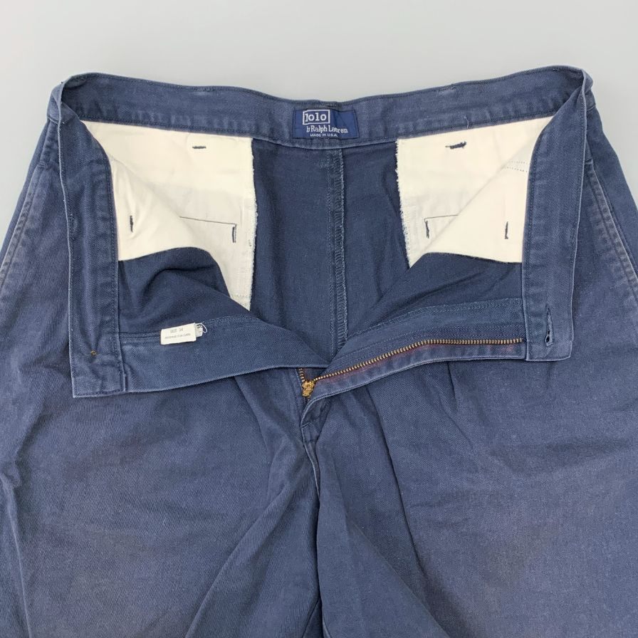 ポロ チノ ラルフローレン ショートパンツ コットン メンズ ネイビー サイズ34 POLO 【AFB30】