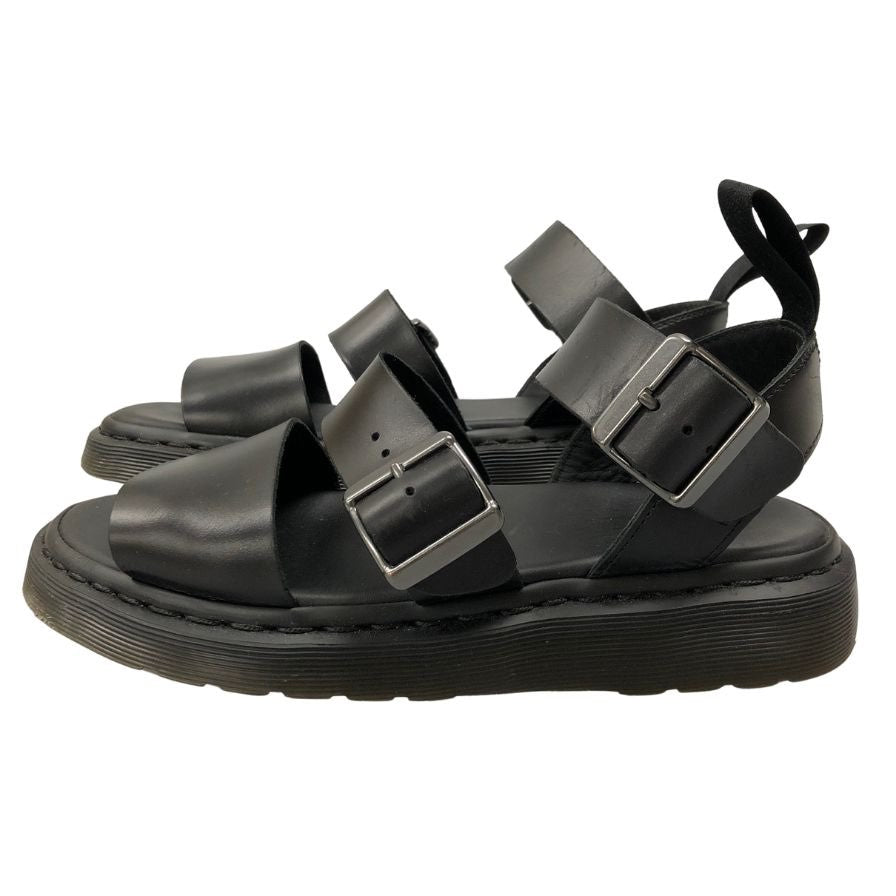 ドクターマーチン レザーサンダル グリフォン ブラック UK6 メンズ Dr.Martens GRYPHON 約24.5cm【AFC47】