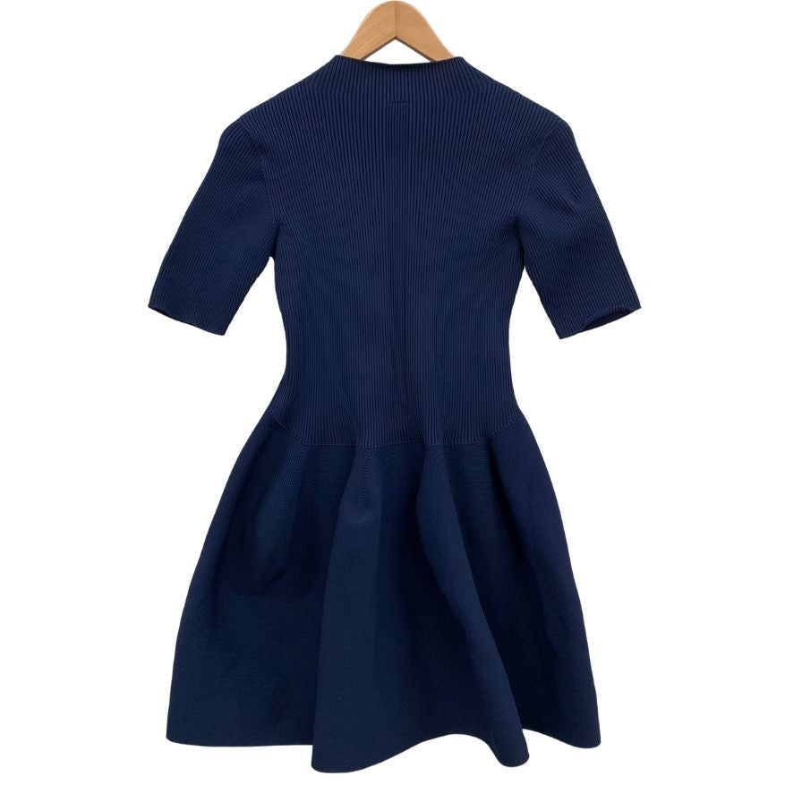 極美品◆シーエフシーエル ニットドレス POTTERY DRESS 半袖 ネイビー サイズ1 レディース CFCL 【AFB45】