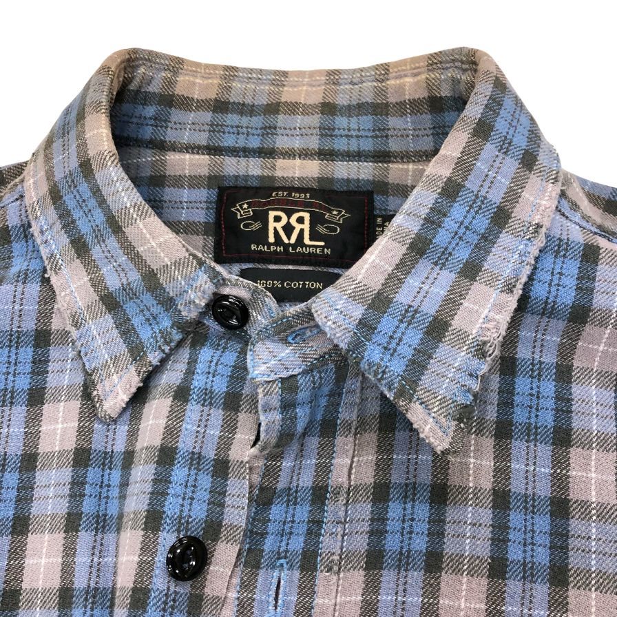 美品◆ダブルアールエル 長袖シャツ チェック ワンスター メンズ サイズS RRL 【AFB21】