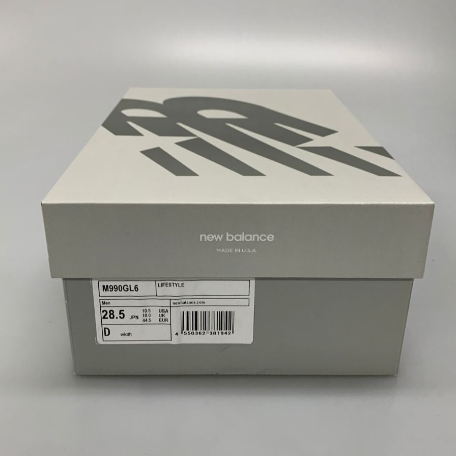 ニューバランス ローカットスニーカー M990GL6 メッシュ スウェード グレー メンズ サイズ28cm New Balance 約28.0cm【AFD3】