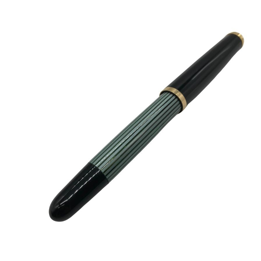 美品◆ペリカン 万年筆 スーベレン ペン先 74C-585 ブラック×グリーン PELIKAN SOUVERAN【AFI3】