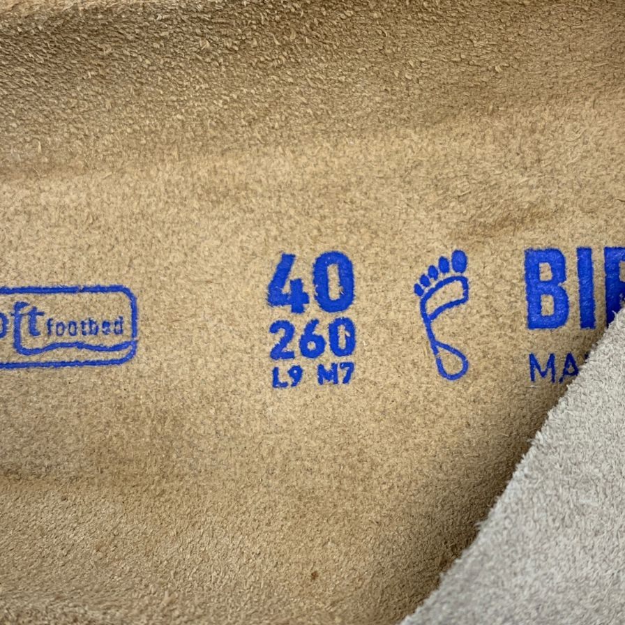 ビルケンシュトック フラットサンダル アリゾナ スエード メンズ サイズ26 トープ BIRKENSTOCK 約26.0cm【AFC30】