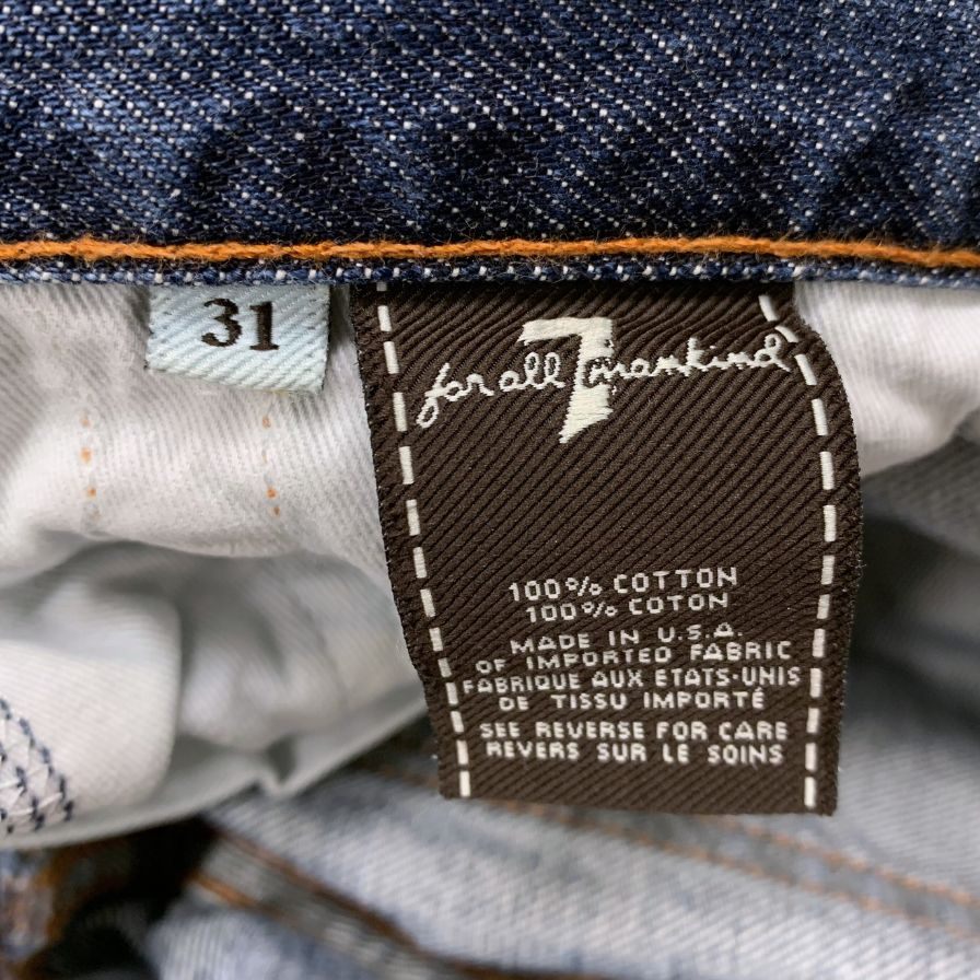 セブンフォーオールマンカインド デニムパンツ スタンダード ブルー サイズ31 ブルー 7 for all mankind 【AFB1】