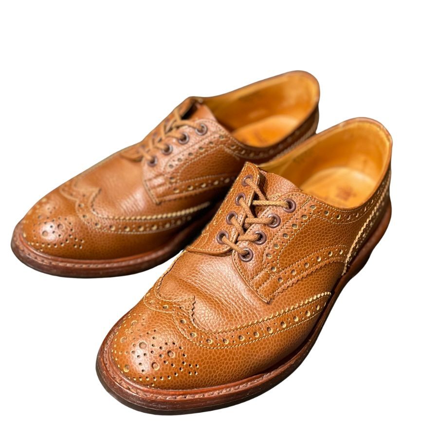 トリッカーズ レザーシューズ バートン グレインレザー ブラウン メンズ サイズUK7.5 Tricker's ビジネスシューズ 約26.5cm【LA】【中古】