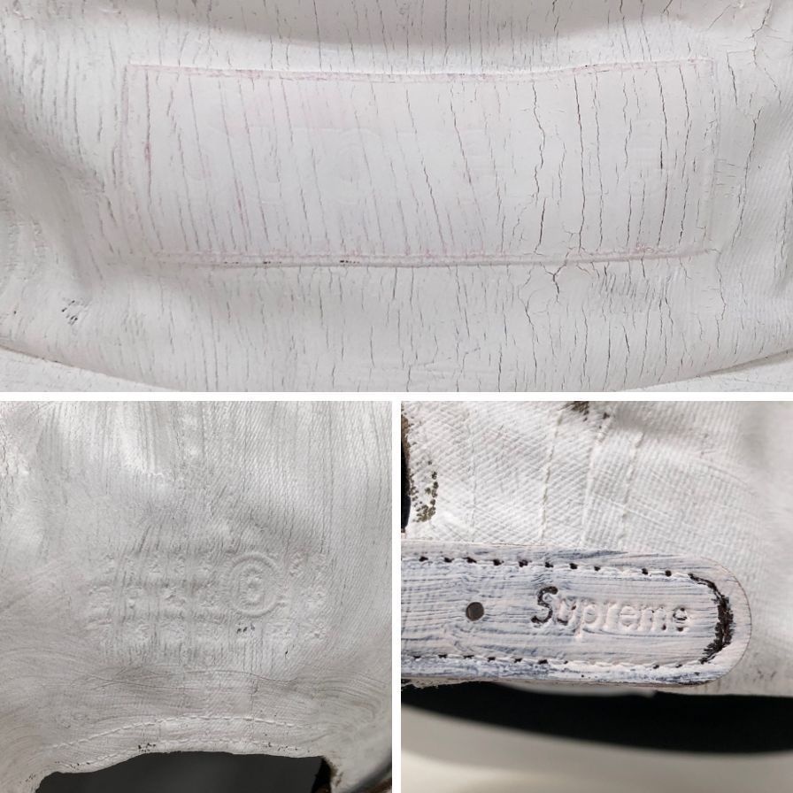 シュプリーム エムエムシックス メゾンマルジェラ キャップ 24SS ペインテッド キャンプ 帽子 ホワイト Supreme×MM6 Painted Camp Cap【AFI20】