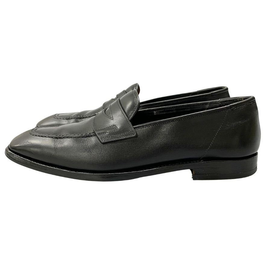 ジョンロブ レザーシューズ ローファー アシュレイ 4596ラスト ブラック メンズ サイズUK7E JOHNLOBB ASHLEY ローファー 約25.5cm【LA】【中古】