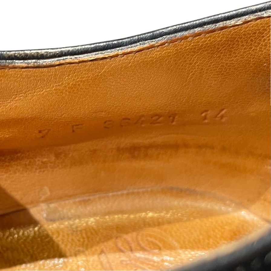 パラブーツ レザーシューズ シャンボード Uチップ カーフ ブラック メンズ サイズUK7 Paraboot CHAMBORD ビジネスシューズ 約25.5cm【LA】【中古】