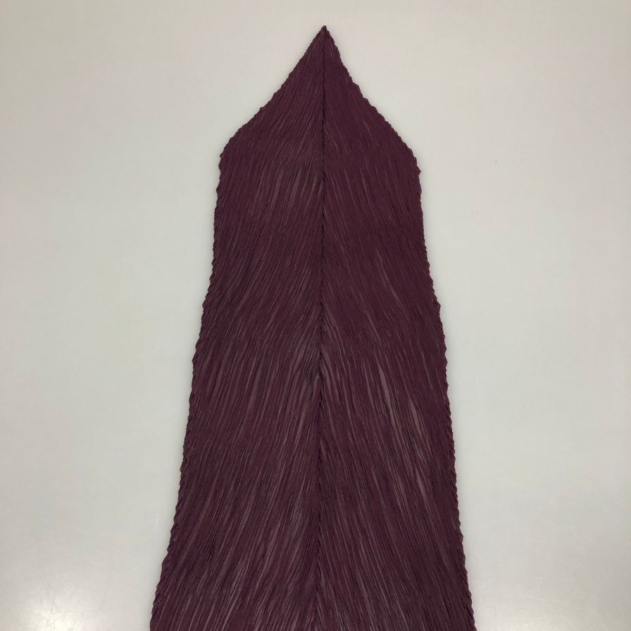 プリーツプリーツ イッセイミヤケ ストール プリーツ 加工 ポリエステル タグ欠損 パープル PLEATS PLEASE ISSEY MIYAKE【AFB50】