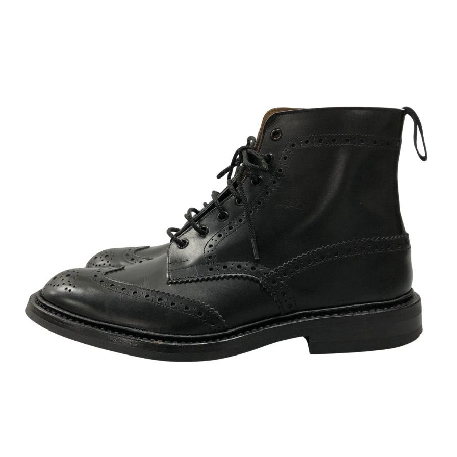 トリッカーズ レザーシューズ カントリーブーツ ストウ 5634 レザー ブラック サイズUK9 メンズ Tricker´s STOW ビジネスシューズ 約27.0cm【LA】【中古】