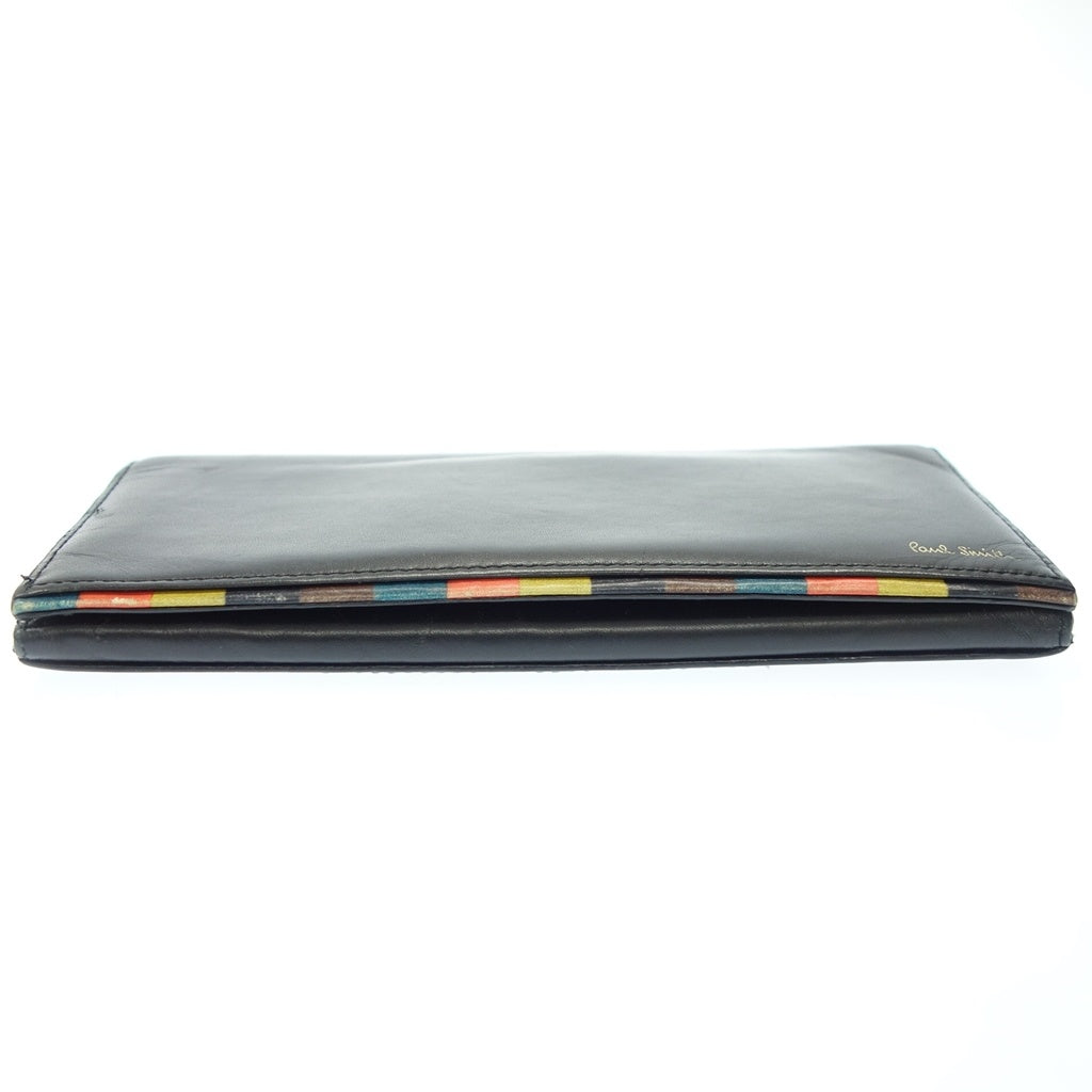 中古◆ポールスミス レザー 長財布 ブラック系 メンズ Paul Smith【AFI15】