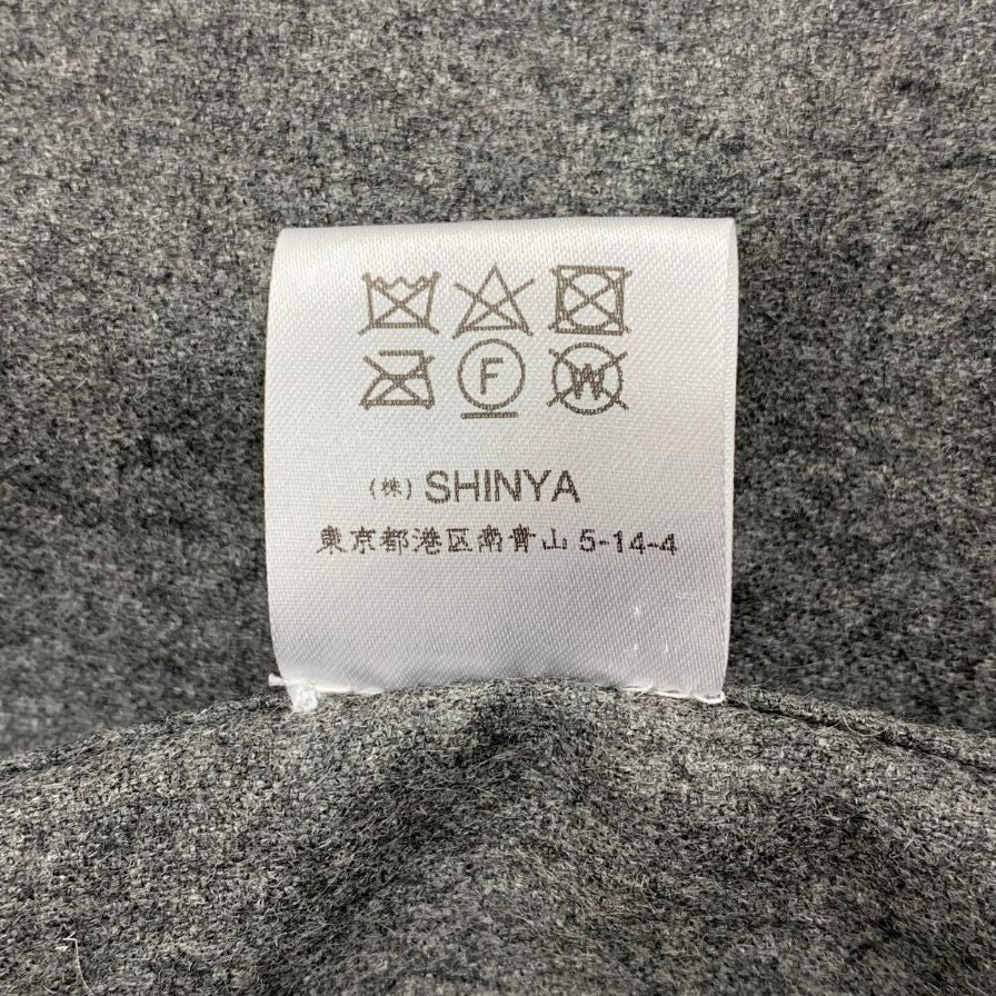 極美品◆シンヤ 長袖シャツ ウール70% ブルーフォックス30% サイズ3 メンズ SHINYA 【AFB4】