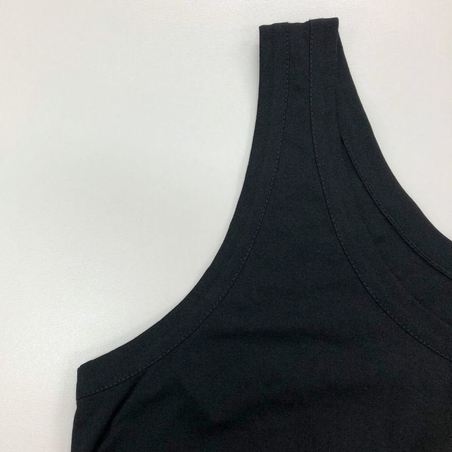 美品◆オットダム ワンピース ノースリーブ コットン イタリア製 ブラック レディース サイズ36 ottod ame 【AFB34】