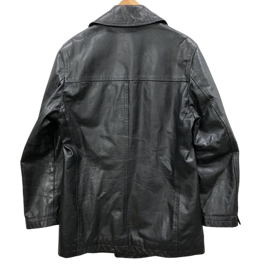 中古◆ビーバールーツ レザーコート ポリスマン サイズL ブラック メンズ Beaver Roots 【AFG1】