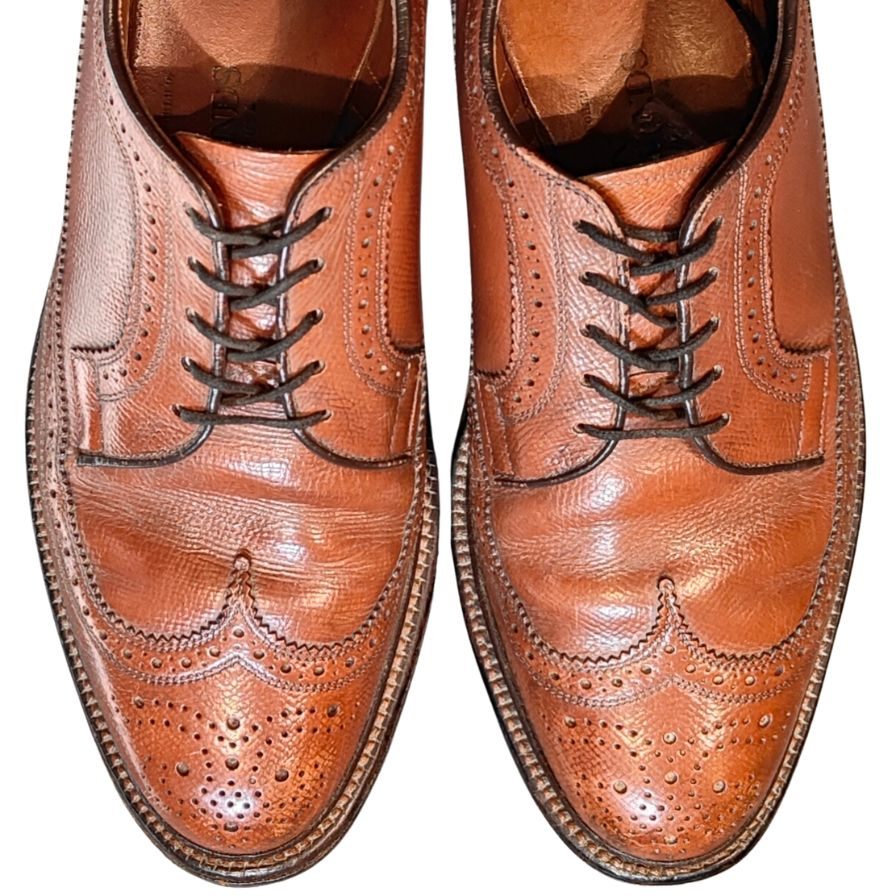 アレンエドモンズ レザーシューズ マクニール ウイングチップ グレインレザー ブラウン サイズUS7D Allen Edmonds ビジネスシューズ 約25.0cm【LA】【中古】