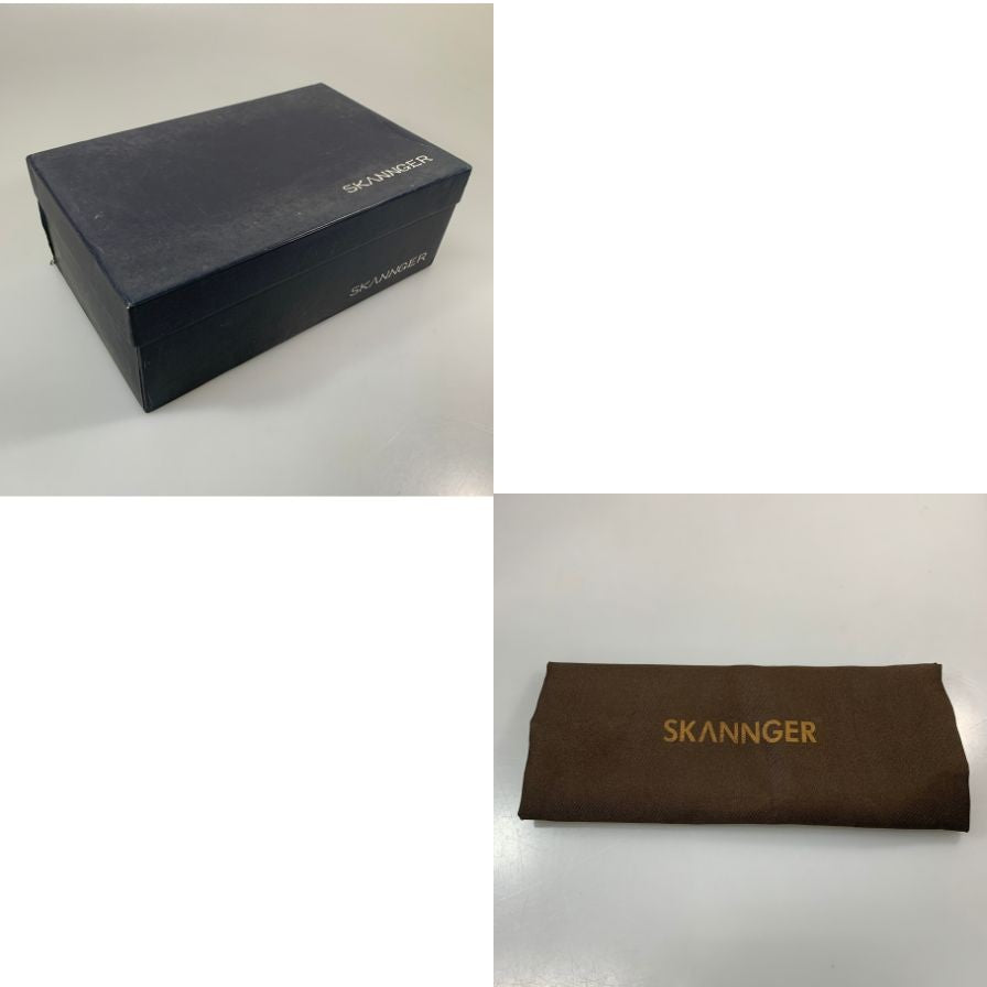 スキャンガー レザーシューズ 本革 ハンドメイド ベージュ サイズ 40 メンズ SKANNGER HANDMADE 約25.0cm【AFD4】