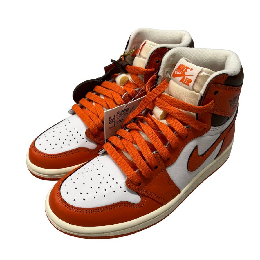 未使用◆ナイキ スニーカー エアジョーダン 1 スターフィッシュ レディース DO9369-101 サイズ22.5cm ホワイト オレンジ NIKE WMNS AIR JORDAN 1 RETRO HI OG Starfish【AFD6】