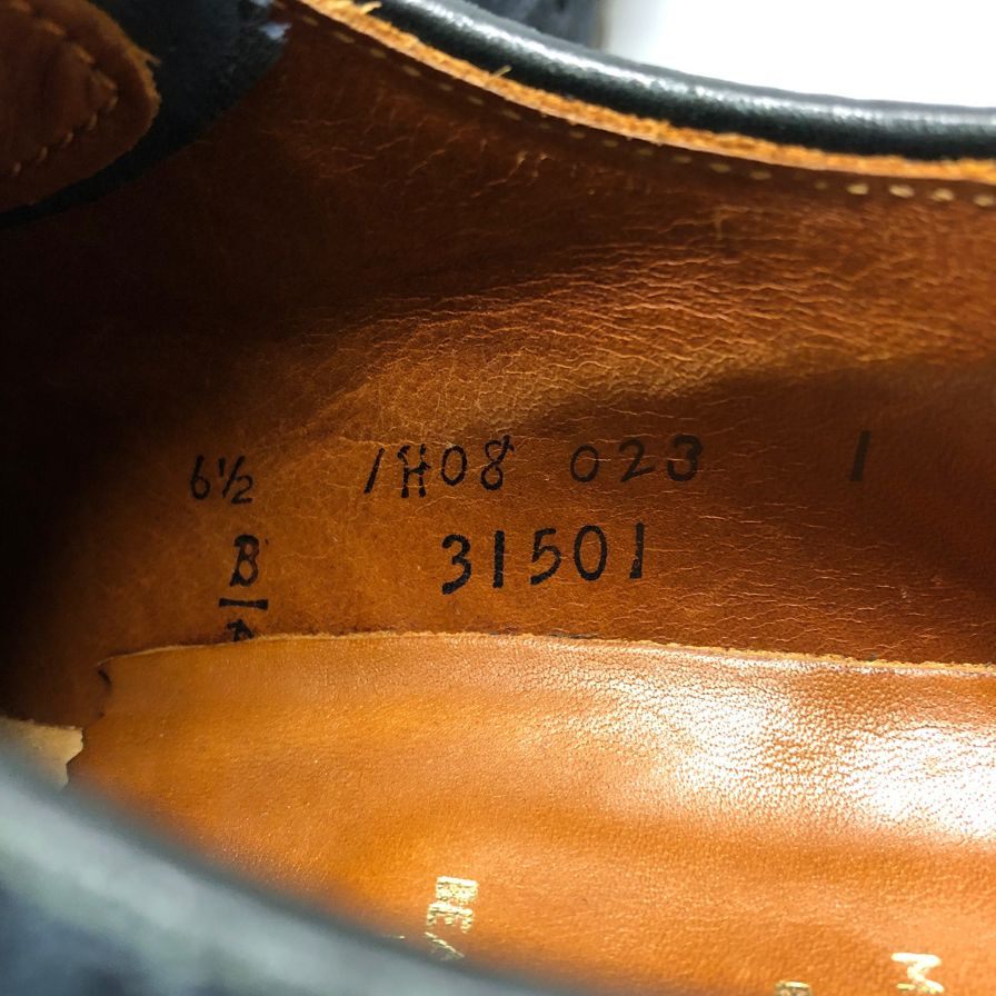 オールデン レザーシューズ フルブローグ 31501 スエード メンズ サイズUS6.5D ネイビー ALDEN 約25.5cm【AFD6】