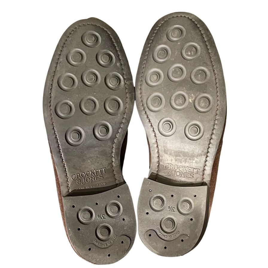 クロケット&ジョーンズ レザーシューズ チルターン チャッカブーツ スエード ブラウン メンズ サイズUK6E CROCKETT&JONES 約24.0cm【LA】【中古】