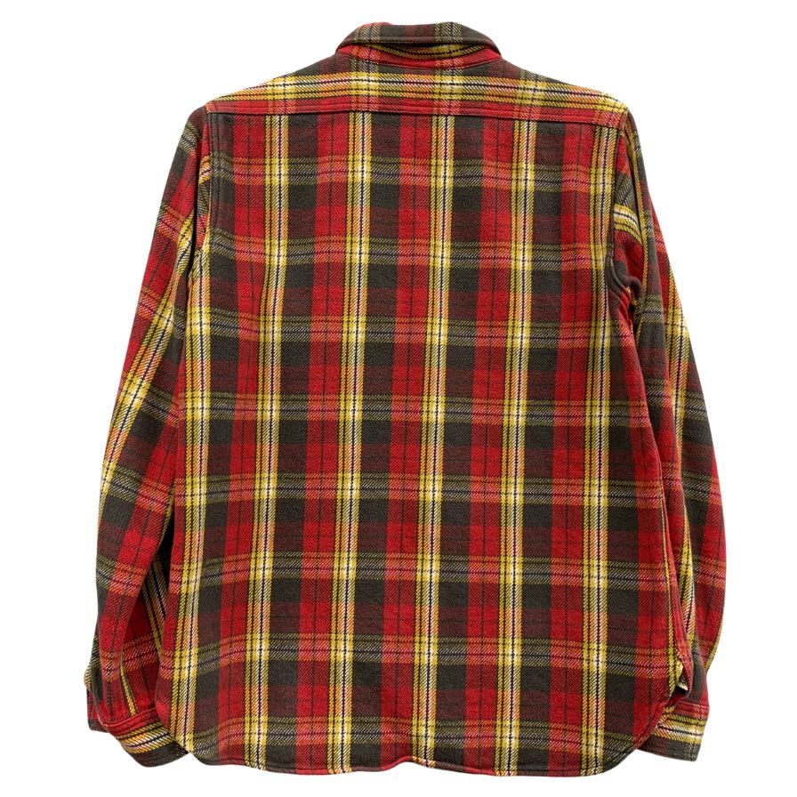 美品◆ウェアハウス シャツ フランネル コットン メンズ レッド サイズM WAREHOUSE 【AFB29】
