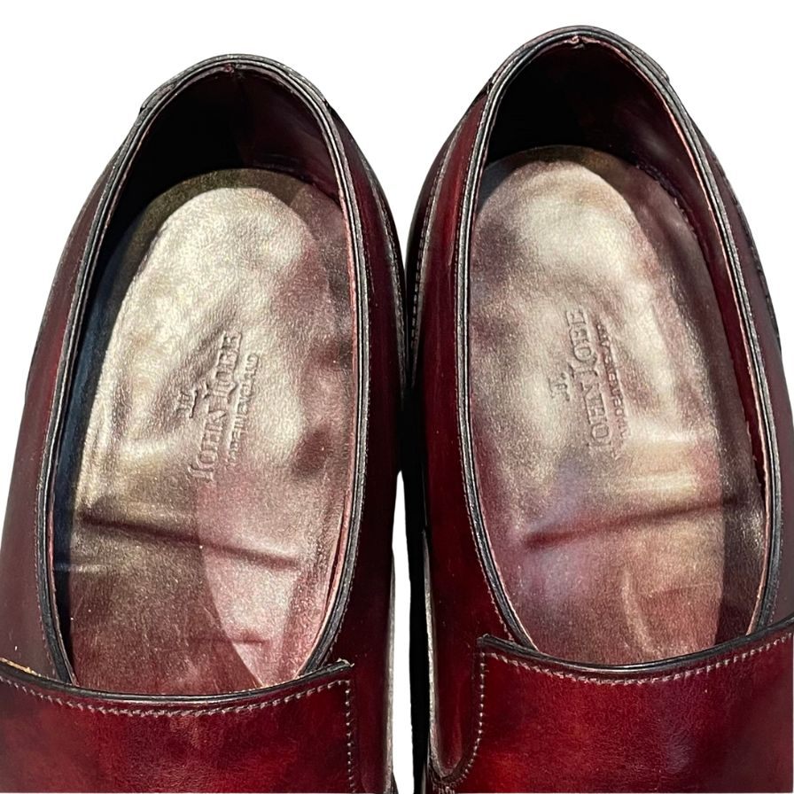 ジョンロブ レザーシューズ ワーウィック ローファー Jスタンプ バーガンディ サイズUK7E JOHNLOBB ローファー 約25.5cm【LA】【中古】