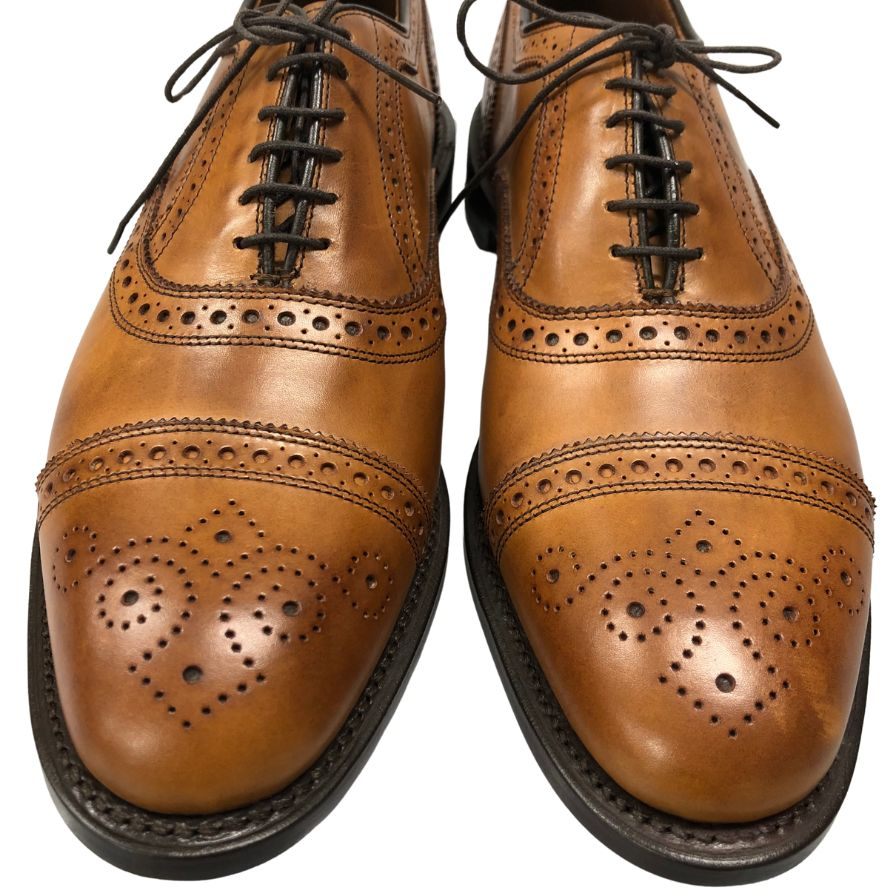 アレンエドモンズ レザーシューズ 6105 Strand パンチドキャップ ブラウン サイズ11 Allen Edmonds 約29.0cm【AFC30】