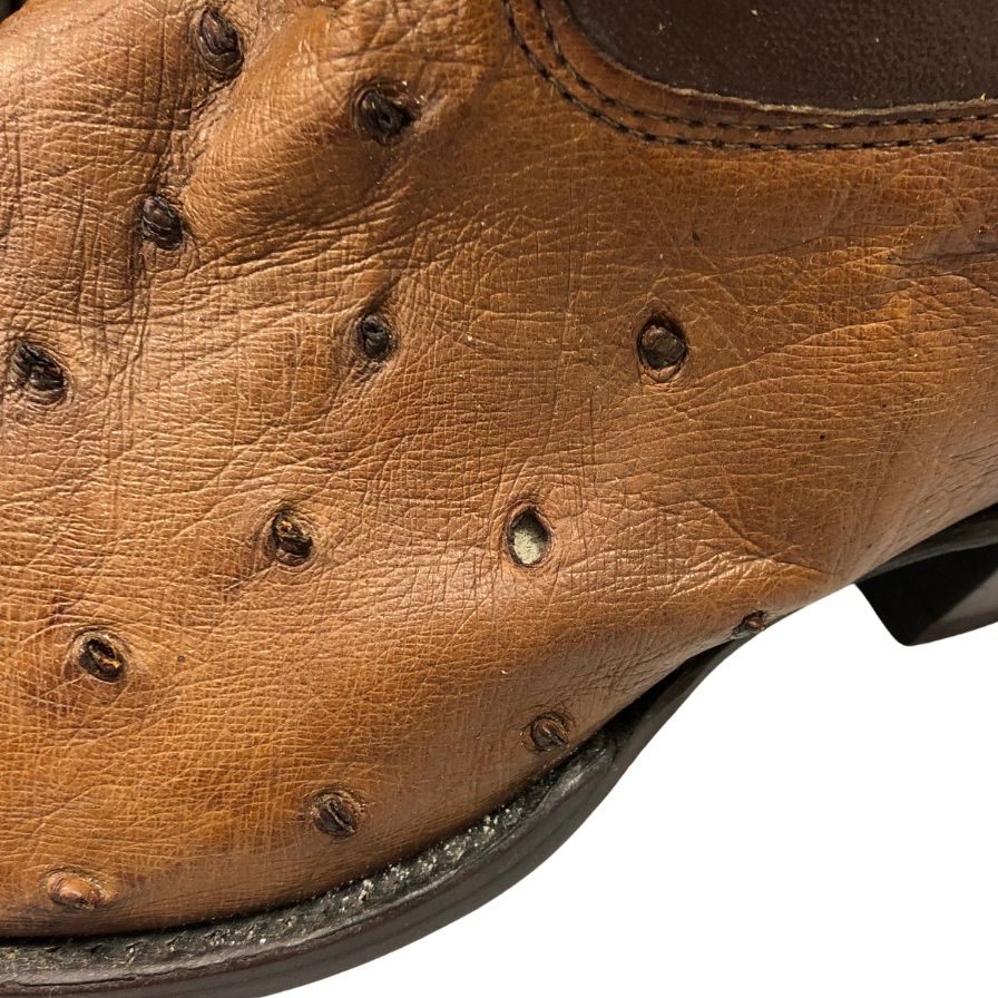 ノコナ ブーツ ウエスタンブーツ オーストリッチ レザーコンビ メンズ サイズ8D ブラウン系 NOCONA BOOTS 約27.0cm【AFC29】