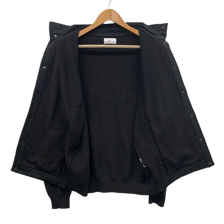 美品◆ストーンアイランド カーディガン タートルネック ブラック メンズ サイズXL 7815508D8 STONE ISLAND 【AFB35】