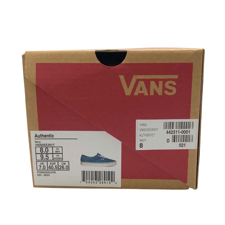 バンズ ローカットスニーカー オーセンティック キャンバス ブルー メンズ サイズ26cm VANS AUTHENTIC 約26.0cm【AFD15】