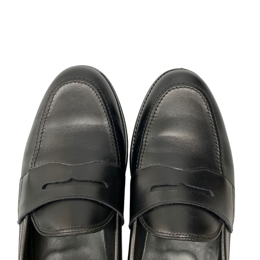 美品◆バーカー ローファー レザー 4479FW10 グッドイヤー式サドル ブラック メンズ サイズ6 BARKER【AFD5】