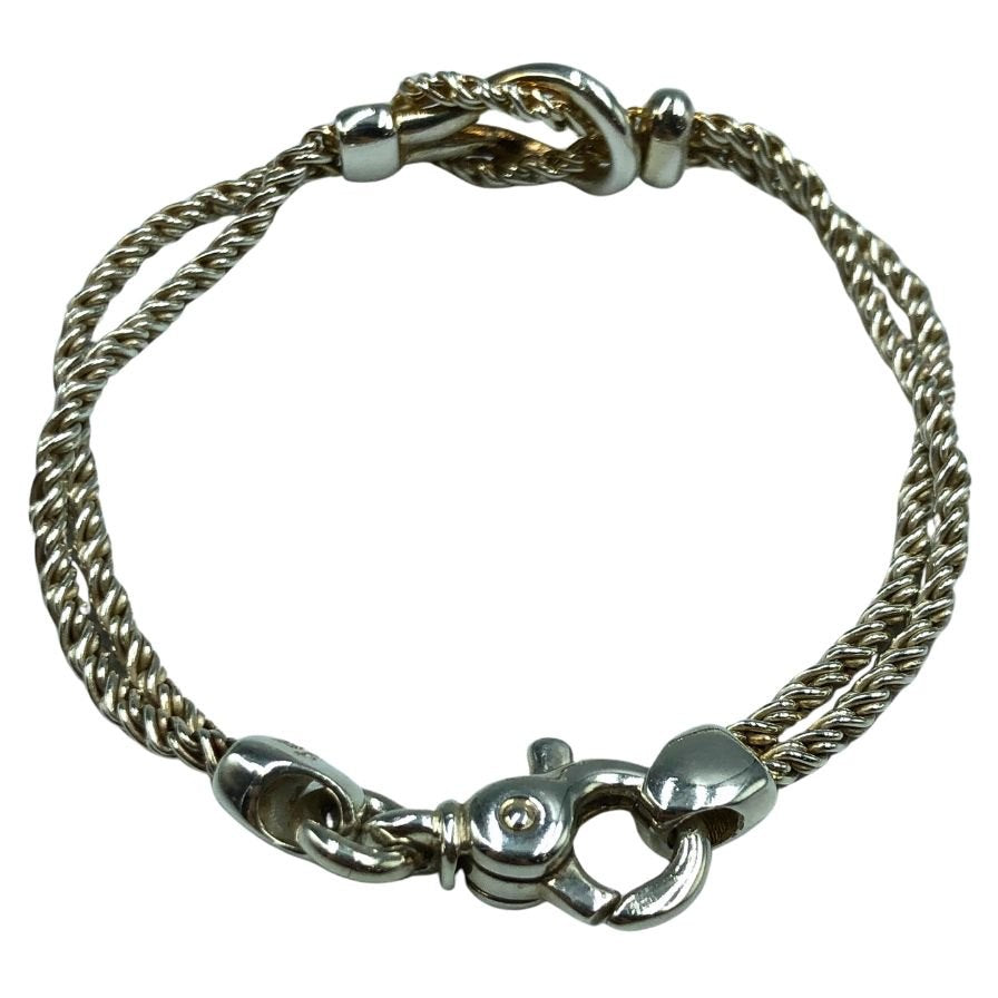 ティファニー メンズ シルバー ブレスレット ダブル ロープ シルバー925 TIFFANY&Co【AFI13】